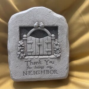 Gray Stone Plaque with Thank You Message